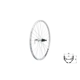   Kellys DRAFT V-brake R 26" Silver Fűzött hátsó kerék